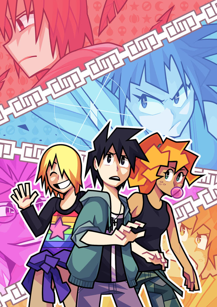 GTH COVER Illustration depicting original characters from "Go to Hell", my own self-published comic. The cinematic composition works great for promotional material/poster.